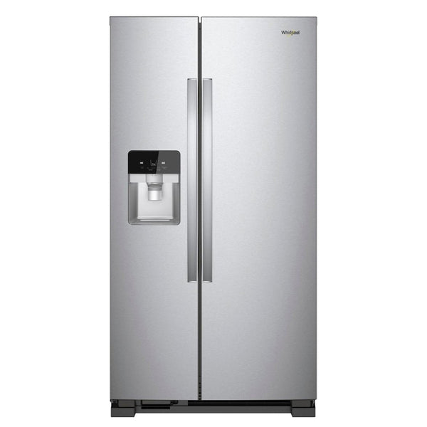 Whirlpool - 21.4 Cu. Ft. Side by Side Refrigerator - Monochromatic Stainless Steel - Appliances Club