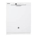 GE - 24" Front Control Tall Tub Built In Dishwasher - White