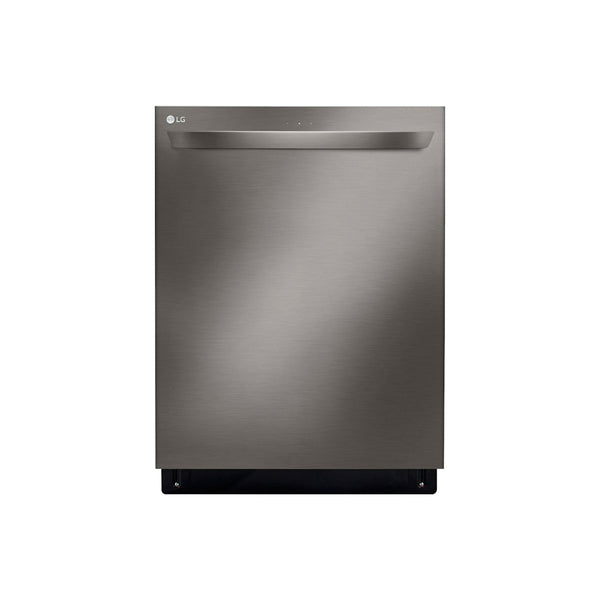 LG - 24" Top Control Built In Dishwasher with Stainless Steel Tub - PrintProof Black Stainless Steel - Appliances Club