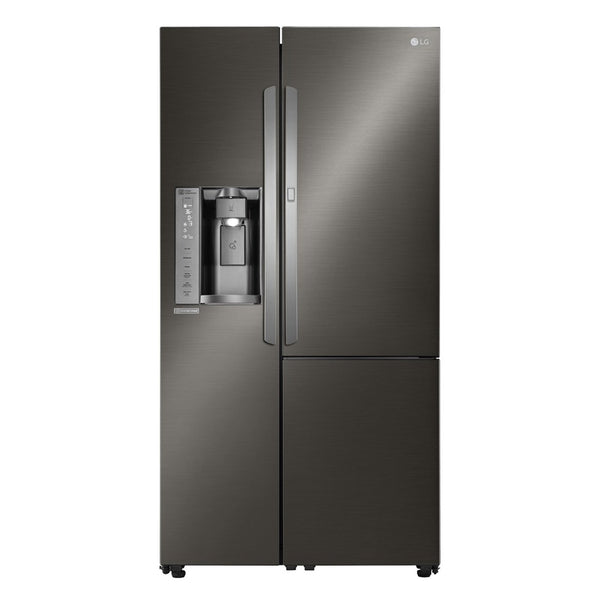 LG - 26.1 Cu. Ft. Side by Side Refrigerator - PrintProof Black Stainless Steel