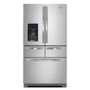 Whirlpool - 25.8 cu. ft. Double Drawer French Door Refrigerator - Monochromatic Stainless Steel - Appliances Club