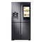 Samsung-Family Hub 22 Cu Ft 4 Door Flex French Door Counter,Depth Refrigerator-Black Stainless Steel
