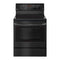 LG - 6.3 Cu. Ft. Freestanding Electric Convection Range - Matte Black Stainless Steel