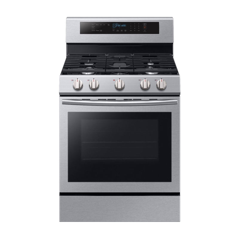 Samsung - 5.8 Cu. Ft. Self cleaning Freestanding Gas Convection Range - Stainless steel - Appliances Club