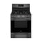 Frigidaire - Gallery 5.0 Cu. Ft. Freestanding Gas Convection Range - Black stainless steel - Appliances Club