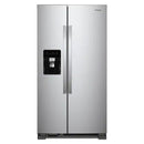 Whirlpool - 24.6 cu ft Side by Side Refrigerator with Ice Maker - Fingerprint Resistant Stainless Steel - Appliances Club