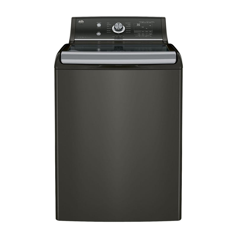 GE - 5.1 Cu. Ft. 13 Cycle High Efficiency Top Loading Washer - Metallic Carbon