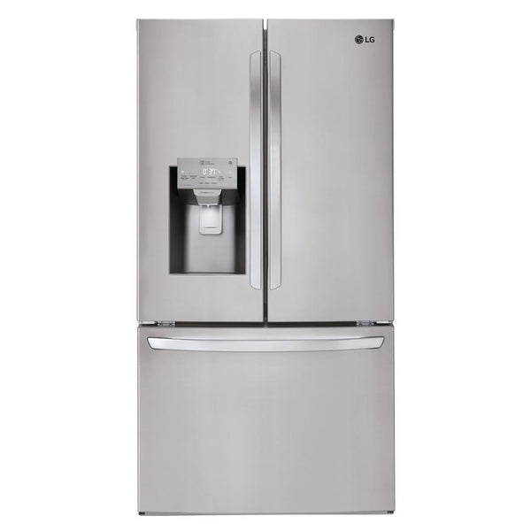 LG - 26.2 cu. ft. French Door Smart Refrigerator with Wi-Fi Enabled - Stainless Steel - Appliances Club