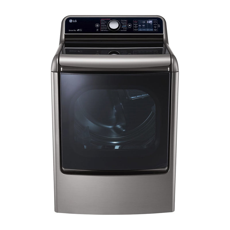LG - 9.0 Cu. Ft. 14 Cycle Steam Electric Dryer - Graphite Steel