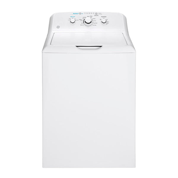 GE - 4.2 Cu. Ft. 11 Cycle Top Loading Washer - White On White