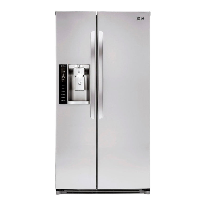 LG - 26.2 Cu. Ft. Side by Side Refrigerator with Thru the Door Ice and Water - Stainless steel