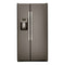GE - 25.4 Cu. Ft. Side by Side Refrigerator with Thru the Door Ice and Water - Slate