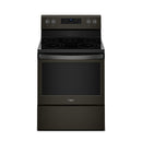 Whirlpool - 5.3 Cu. Ft. Self Cleaning Freestanding Electric Range - Black stainless steel - Appliances Club