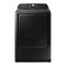 Samsung - 7.4 Cu. Ft. 12 Cycle Electric Dryer with Steam-Fingerprint Resistant Black Stainless Steel