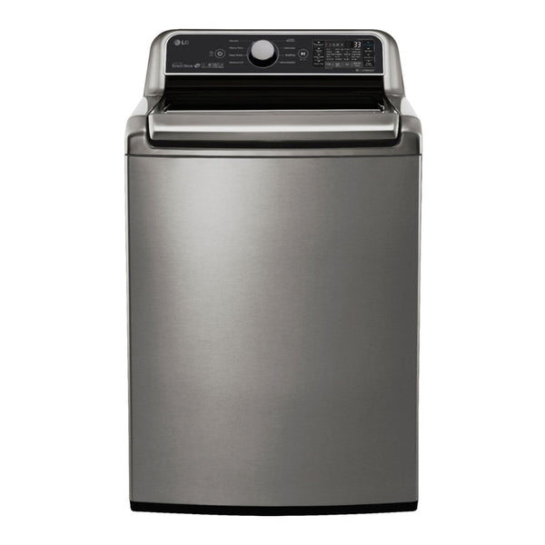 LG - 5.0 Cu. Ft. 8 Cycle Top Loading Washer with 6Motion Technology - Graphite Steel