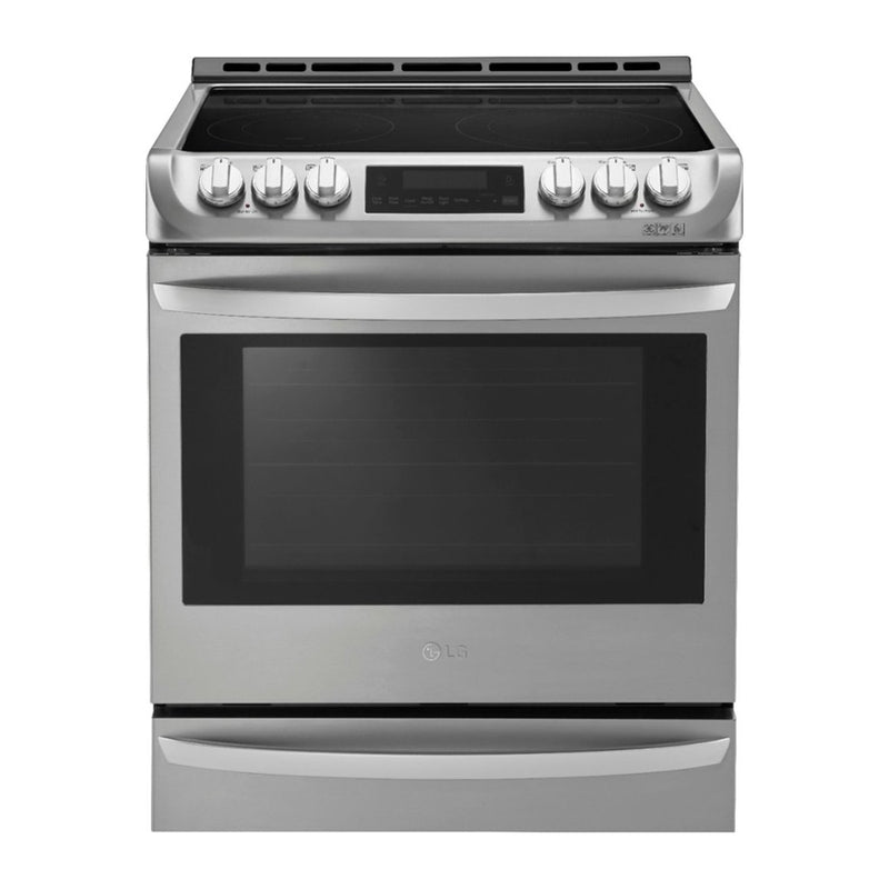 LG - 6.3 Cu. Ft. Self Cleaning Slide In Electric Range with ProBake Convection - Stainless steel