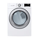 LG - 7.4 cu. ft. Ultra Large Capacity Smart wi-fi Enabled Electric Dryer - White