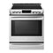 LG - 6.3 Cu. Ft. Self Cleaning Slide In Electric Smart Wi-Fi Range with ProBake Convection - Stainless steel - Appliances Club