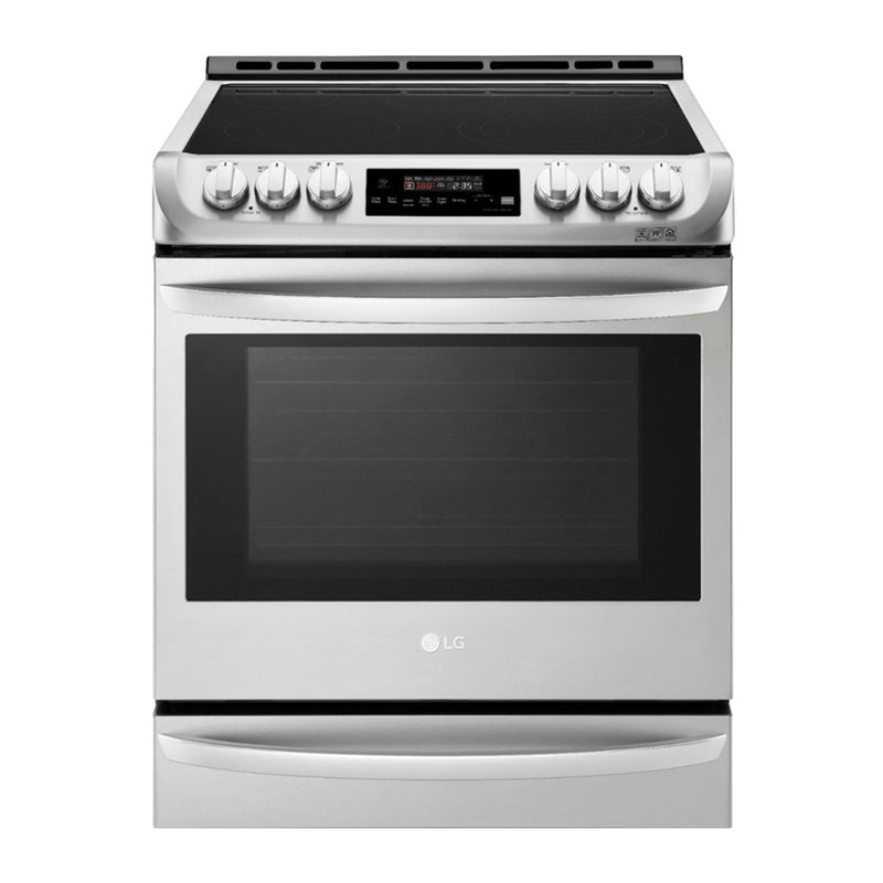 LG - 6.3 Cu. Ft. Self Cleaning Slide In Electric Smart Wi-Fi Range with ProBake Convection - Stainless steel - Appliances Club