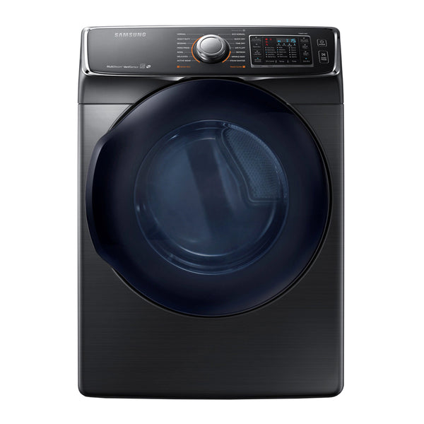 Samsung - 7.5cu. ft.Gas Dryer in Black Stainless Steel - Fingerprint Resistant Black Stainless Steel