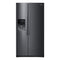 Samsung - 24.5 cu. ft. Side by Side Refrigerator - Fingerprint Resistant Black Stainless