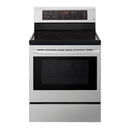 LG - 6.3 Cu. Ft. Self Cleaning Freestanding Electric Convection Range - Stainless steel
