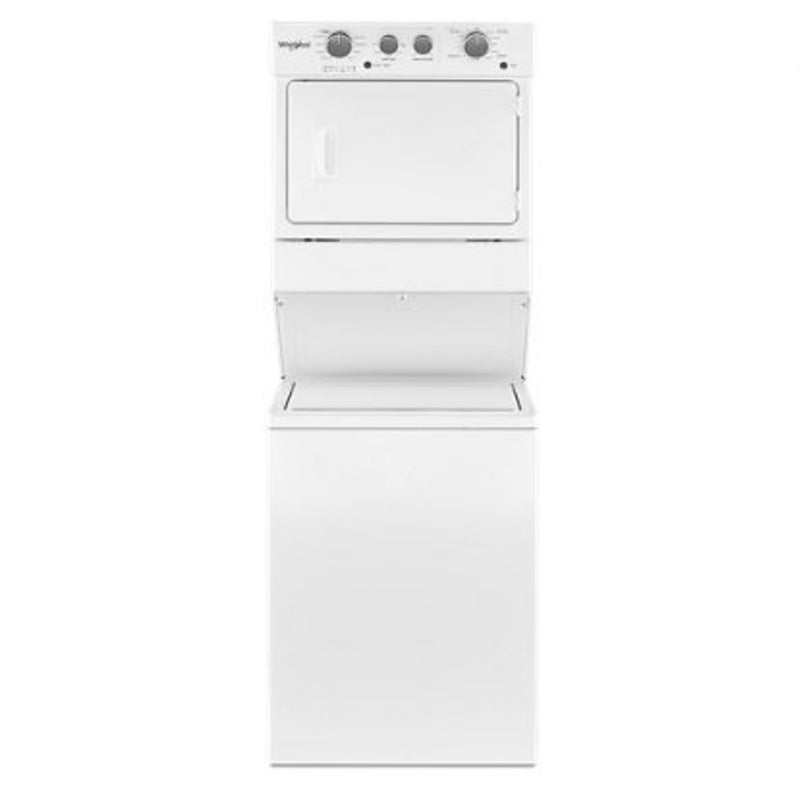 Whirlpool - Electric Stacked Laundry Center with 3.5 cu ft Washer and 5.9 cu ft Dryer - White - Appliances Club