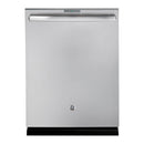 GE - 24" Hidden Control Tall Tub Built In Dishwasher with Stainless Steel Tub - Stainless steel