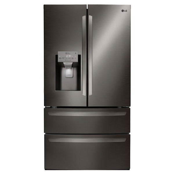 LG - 27.8 cu. ft. 4 Door French Door Smart Refrigerator with 2 Freezer Drawers and Wi-Fi Enabled - Black Stainless Steel - Appliances Club