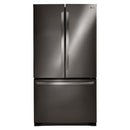 LG - 25.4 Cu. Ft. French Door Refrigerator - Black stainless steel - Appliances Club