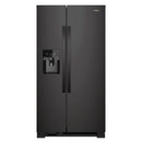 Whirlpool - 24.6 Cu. Ft. Side by Side Refrigerator with Water and Ice Dispenser - Black - Appliances Club