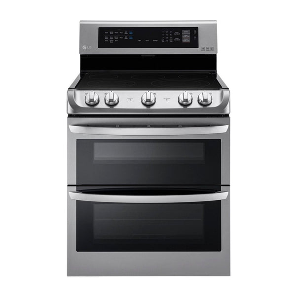 LG - 7.3 Cu. Ft. Electric Self Cleaning Freestanding Double Oven Range with ProBake Convection - Stainless steel - Appliances Club