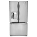 LG - 24.0 Cu. Ft. Counter Depth French Door Refrigerator with Thru the Door Ice and Water - Stainless steel - Appliances Club