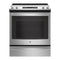 GE - 5.3 Cu. Ft. Slide In Electric Convection Range - Stainless steel