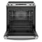 GE - 5.3 Cu. Ft. Slide In Electric Convection Range - Stainless steel