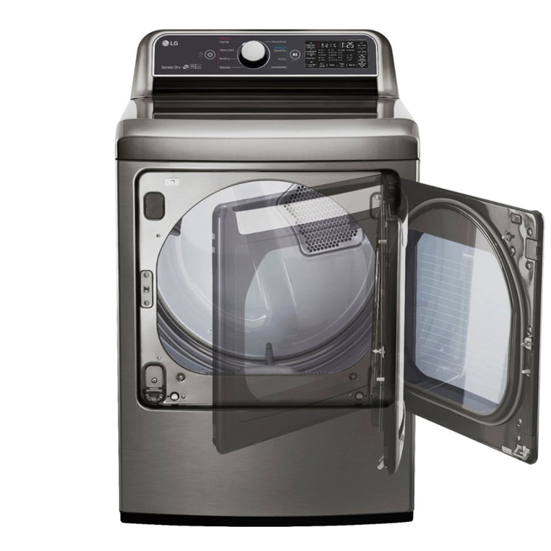 LG - 7.3 Cu. Ft. 9 Cycle Electric Dryer - Graphite Steel - Appliances Club