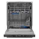 Frigidaire - Gallery 24" Top Control Tall Tub Built In Dishwasher - Black stainless steel