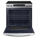 Samsung - 5.8 Cu. Ft. Electric Self Cleaning Slide In Range with Convection - Stainless steel