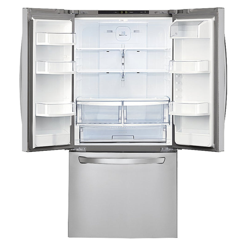 LG - 21.6 Cu. Ft. French Door Refrigerator - Stainless steel - Appliances Club