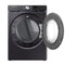 Samsung - Smart 7.5 cu ft Stackable Electric Dryer - Fingerprint Resistant Black Stainless Steel