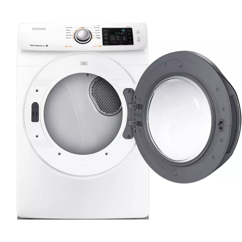Samsung - 7.5 Cu. Ft. 11 Cycle Electric Dryer with Steam - White