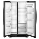 Whirlpool - 25.1 Cu. Ft. Side by Side Refrigerator - Black