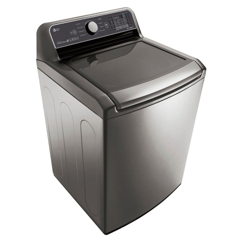 LG - 5.0 Cu. Ft. 8 Cycle Top Loading Washer with 6Motion Technology - Graphite Steel