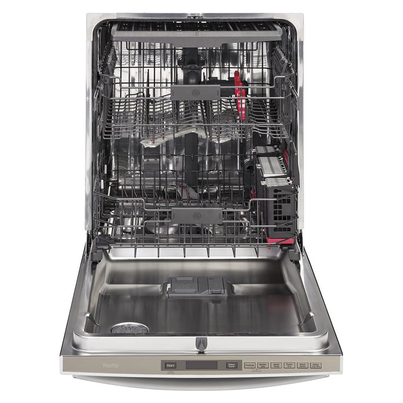 GE - 24" Hidden Control Tall Tub Built In Dishwasher with Stainless Steel Tub - Stainless steel