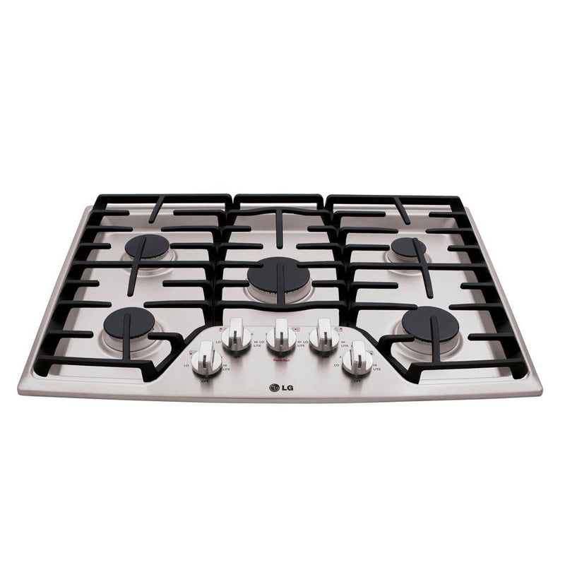LG - 30" Built In Gas Cooktop - Stainless steel - Appliances Club