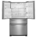 Whirlpool - 25 cu ft 4 Door French Door Refrigerator with Ice Maker-Monochromatic Stainless Steel