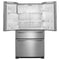 Whirlpool - 25 cu ft 4 Door French Door Refrigerator with Ice Maker-Monochromatic Stainless Steel