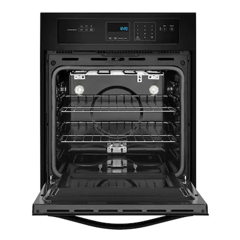 Whirlpool - 24" Built In Single Electric Wall Oven - Black - Appliances Club