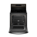 Whirlpool - 5.3 Cu. Ft. Self Cleaning Freestanding Electric Range - Black stainless steel - Appliances Club