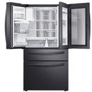 Samsung - 27.8 cu. ft. 4 Door French Door Refrigerator with Food Showcase Fingerprint Resistant - Black stainless steel - Appliances Club